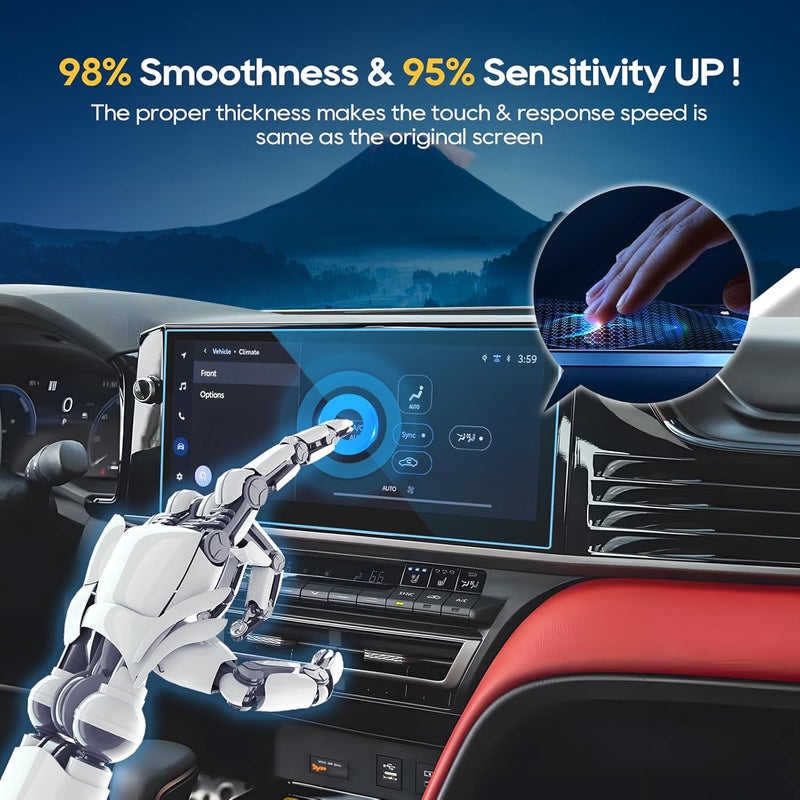 LFOTPP Glass for 2025 2026 Camry Screen Protector 2025 2026 Camry XLE/XSE 12.3" Tempered Glass Protective Film [Anti Glare& Scratch] 2025 2026 Camry Accessories 2025 Camry* - Image 5